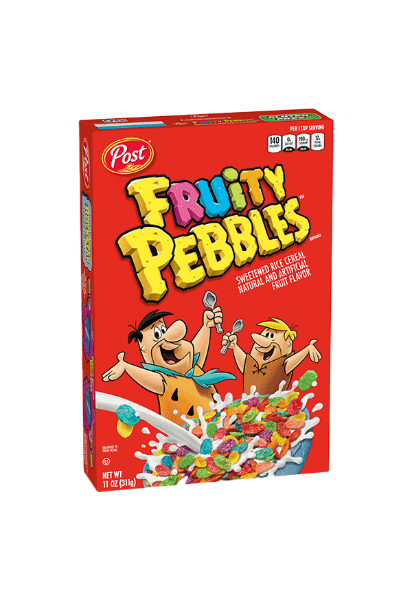 Fruity PEBBLES cereal box