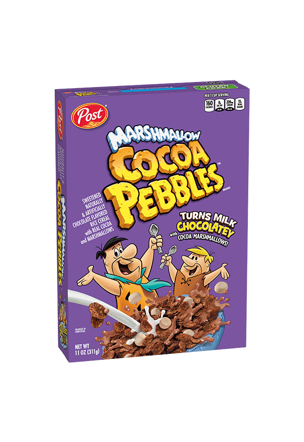 Marshmallow PEBBLES cereal box