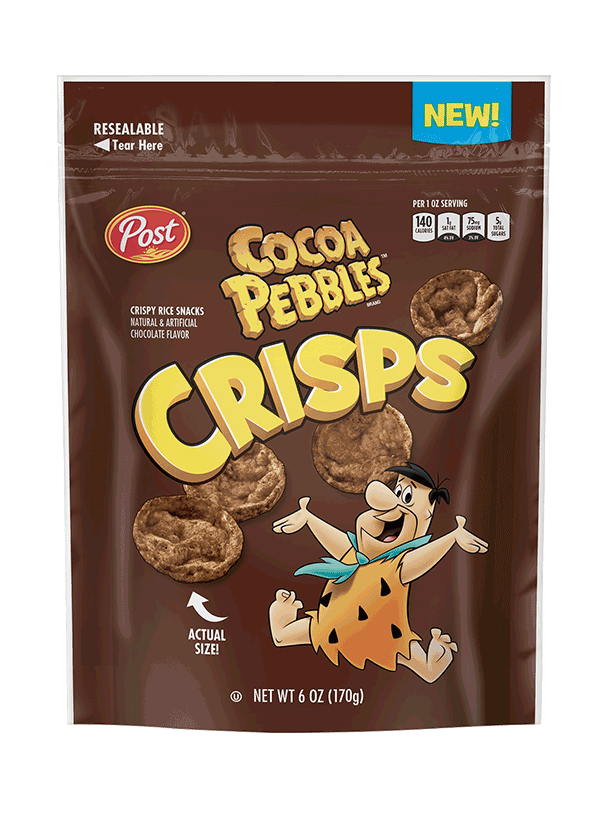 Cocoa Pebbles Crisps Product Packaging
