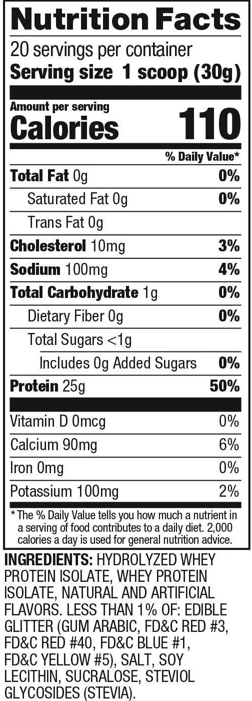 Dymatize® ISO100® Fruity Pebbles Nutrition Facts