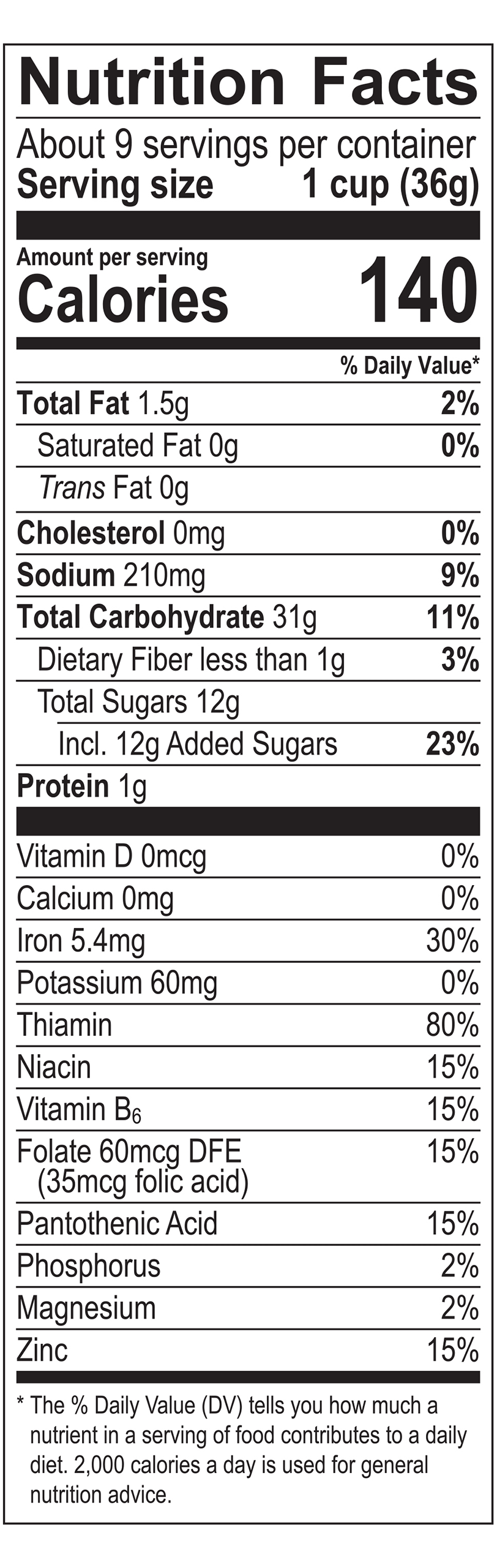 Cocoa PEBBLES Crunch'd Cereal Nutrition Facts