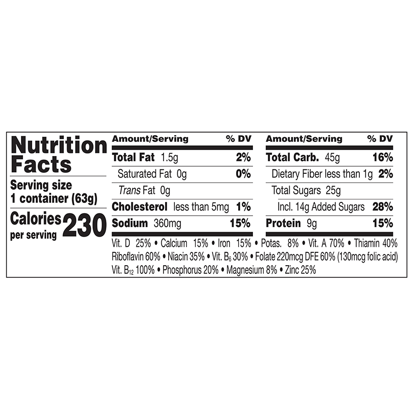 OK Go! Cocoa PEBBLES Cereal Nutrition Facts